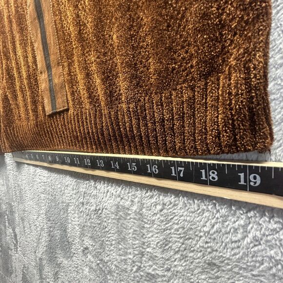 Vintage Saxony Sweater Mens Large Rust Brown Textured Mock Neck Rare Exclusive - Picture 8 of 16